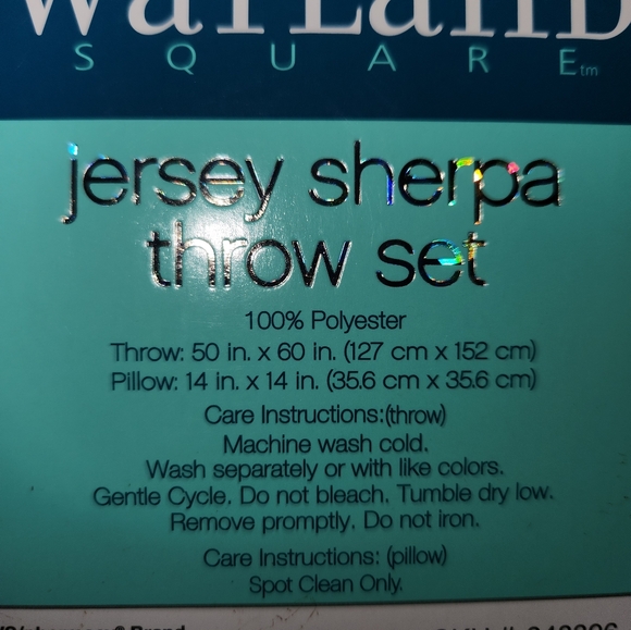 COPY NWOT Wayland Square Jersey sherpa throw set - Picture 4 of 4